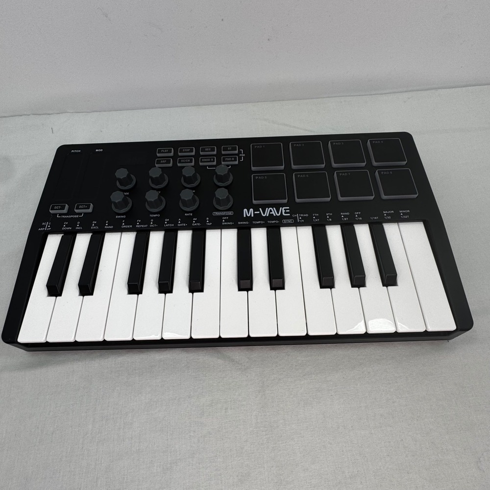 M-Vave SMK-25 MIDI Keyboard Controller 25-Key Bluetooth Wireless USB Black